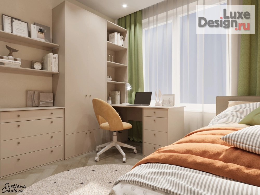 Дизайн интерьера спальни "Универсальная детская " (фото 2)