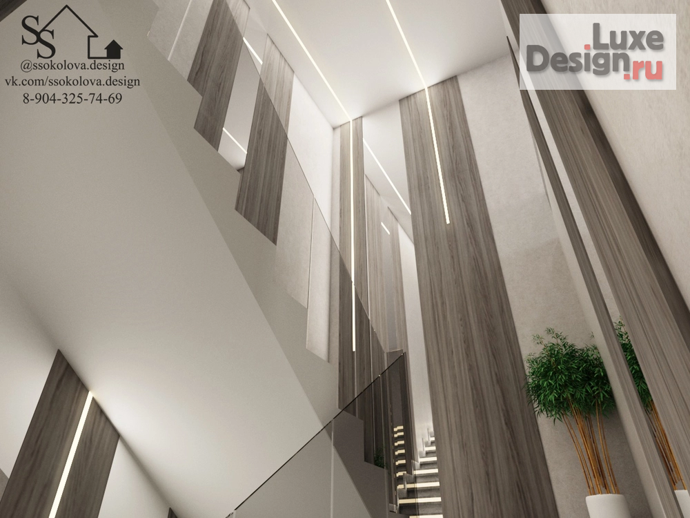 Дизайн интерьера трехкомнатной квартиры "Лестница Красноярский тракт" (фото 3)