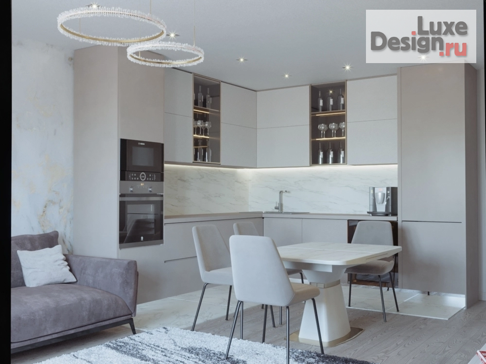 Дизайн интерьера однокомнатной квартиры "ЖК Два капитана" (фото 4)