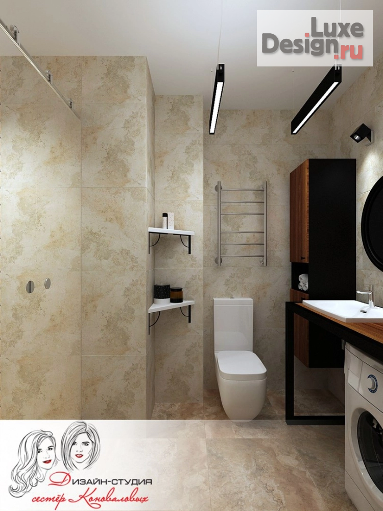 Дизайн интерьера двухкомнатной квартиры "Дизайн-проект квартиры в стиле ЛОФТ 42 кв.м." (фото 11)