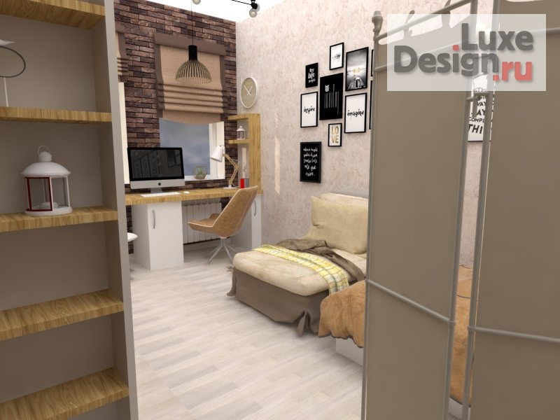 Дизайн интерьера комнаты "Комната для девочки-подростка" (фото 4)