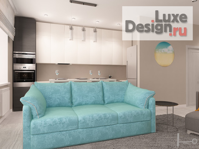 Дизайн интерьера трехкомнатной квартиры "Проект квартиры в ЖК Ласточкино гнездо 86 кв.м." (фото 3)